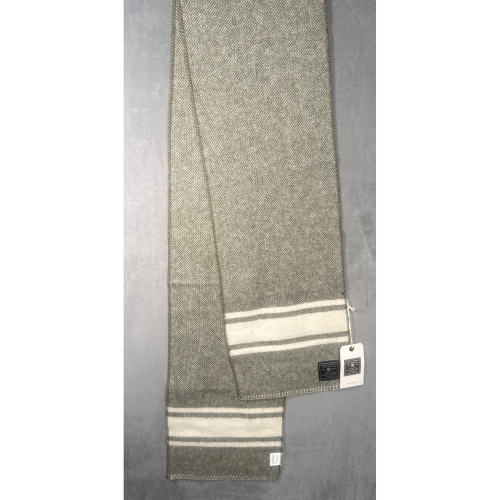 Faribault Woolen Mill Co Target 100% Virgin Wool Scarf Olive 72x10 NWT USA